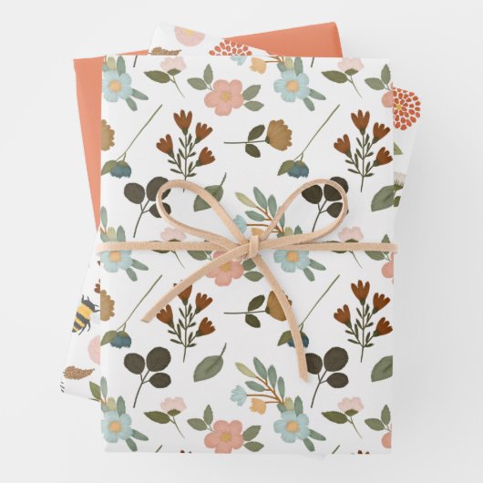 Stitches floral geschenkpapier set (Beispiel)
