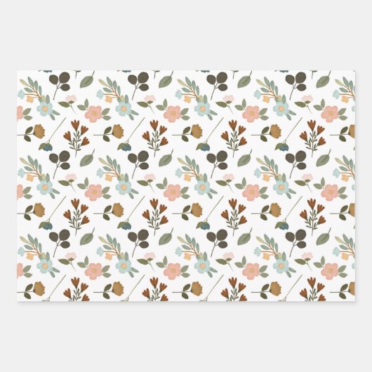 Stitches floral geschenkpapier set (Vorderseite)
