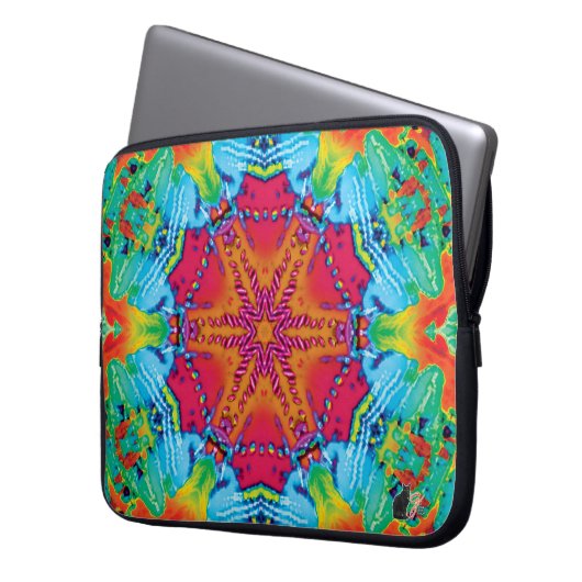 Stitches Kaleidoskop Laptop-Sieb Laptopschutzhülle (Vorderseite Links)