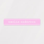 Stitches Pretty Pink Girls Waterproof Name Label Etiketten (Design 1)