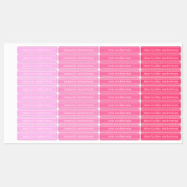 Stitches Pretty Pink Girls Waterproof Name Label Etiketten