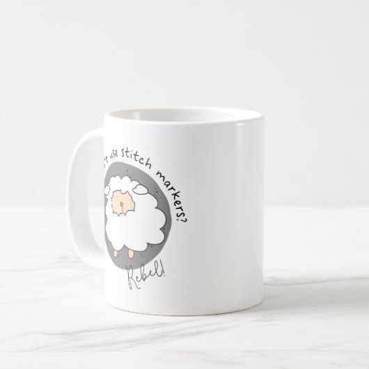 Stitchin' Rebel Funny Strick - Crochet - Maker Kaffeetasse (Vorderseite Links)