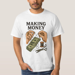 Stitching Money - Handmade Fortune Art T-Shirt