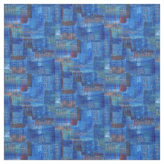 Stitching Patchwork Blue Indigo Stoff (Muster)