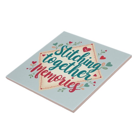 Stitching Together Erinnerungen Sticken Fliese (Seite)