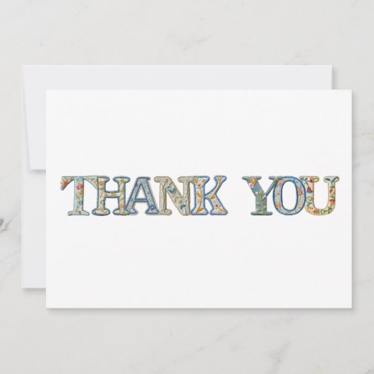 STITCHTER SCHRIFTART DANKESKARTE (Vorderseite)