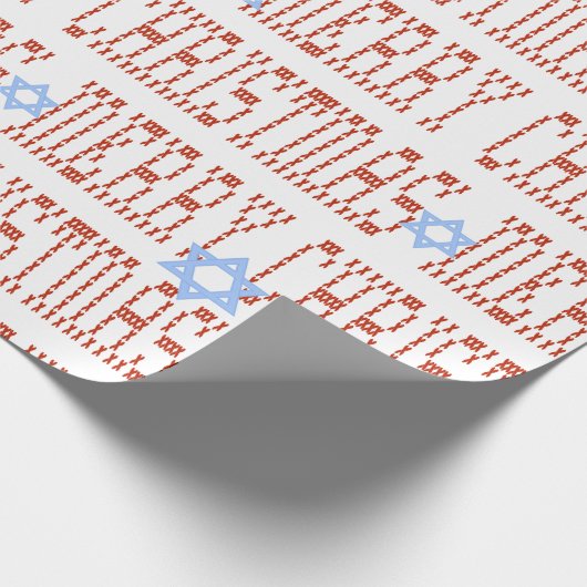 Stitchwork Chrismukkah Geschenkwrap Geschenkpapier (Ecke)