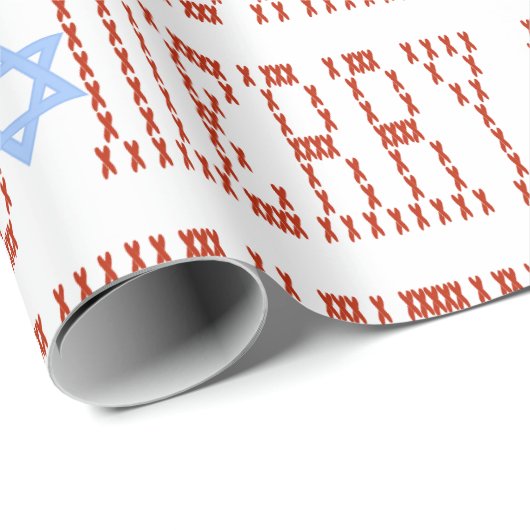 Stitchwork Chrismukkah Geschenkwrap Geschenkpapier (Rolleneckpunkt)