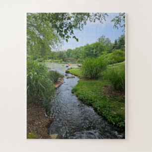 STL Botanischer Garten Bach Puzzle, 110 Stück Puzzle