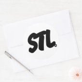 STL-Buchstaben Runder Aufkleber (Umschlag)