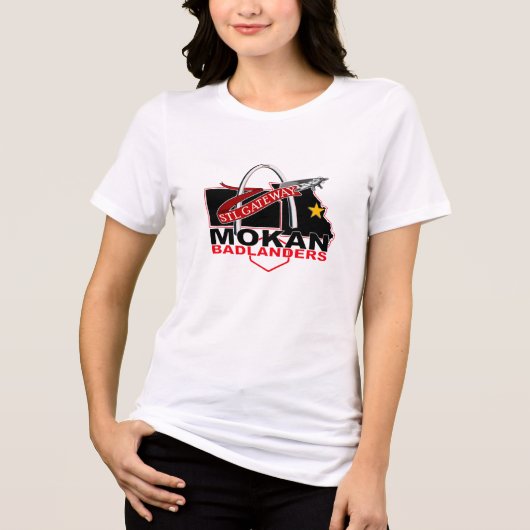 STL Gateway Badlanders zentriert Tri-Blend Shirt (Vorderseite)