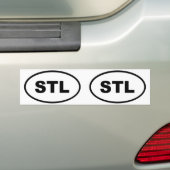 STL Saint Louis oval Autoaufkleber (Auf Auto)