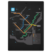 STM Montreal Metro U-Bahn Karte weiß HD Klemmbrett (Rückseite)