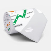 STM Montreal Metro U-Bahn Karte weiß HD Krawatte (Gerollt)