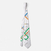 STM Montreal Metro U-Bahn Karte weiß HD Krawatte (Rückseite)