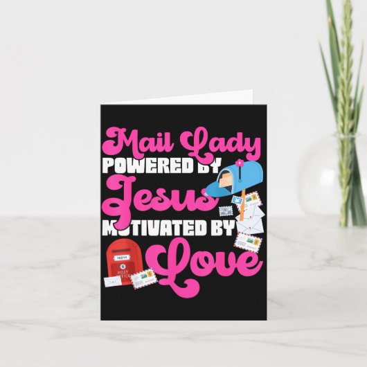 Stman Mailman Jesus Faith Christian Mail Lady Were Karte (Vorderseite)