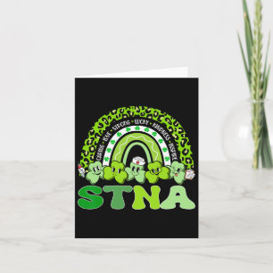 Stna St Patrick's Day Rainbow Boho Retro Nurse Karte