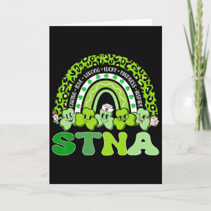 Stna St. Patrick's Day Regenbogen Boho Retro Krank Karte