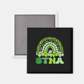 Stna St Patrick's Day Regenbogen Boho Retro Kranke Magnet (Vorderseite/Rückseite)