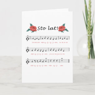 "Sto lat!"-Karte Karte