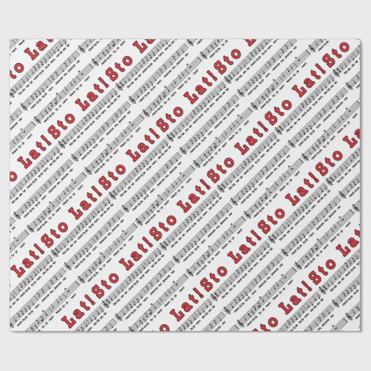 Sto Lat! Lied Geschenkpapier (Flach)