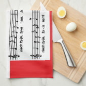 Sto Lat! Lied Geschirrtuch (Viertel Falte)