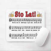 Sto Lat! Lied mit den Bier-Tassen Mousepad (Mit Mouse)