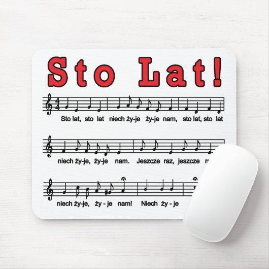 Sto Lat! Lied Mousepad (Mit Mouse)