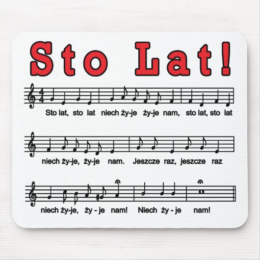 Sto Lat! Lied Mousepad (Vorne)