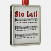 Sto Lat! Lied Ornament Aus Metall (Rechts)