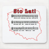 Sto Lat! Lied-polnische Karte Mousepad (Vorne)