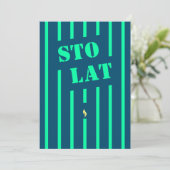 Sto lat polis Geburtstagskarte (Stehend Vorderseite)