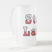Sto Lat polnische Flagge Mattglas Bierglas (Vorderseite Links)