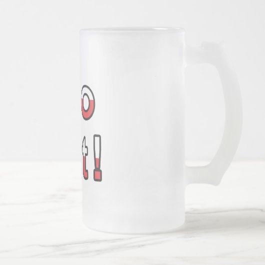 Sto Lat polnische Flagge Mattglas Bierglas (Rechts)