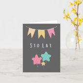 Sto lat polnischen Geburtstag nad herzlichen Glück Karte (Gelbe Blume)