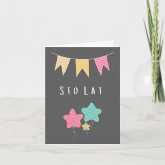 Sto lat polnischen Geburtstag nad herzlichen Glück Karte