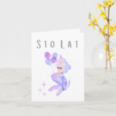 Sto lat polnischen Geburtstag nad herzlichen Glück Karte (Gelbe Blume)