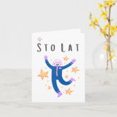 Sto lat polnischen Geburtstag nad herzlichen Glück Karte (Gelbe Blume)