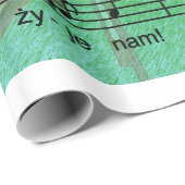 Sto Lat Song mit Fiddle Geschenkpapier (Rolleneckpunkt)