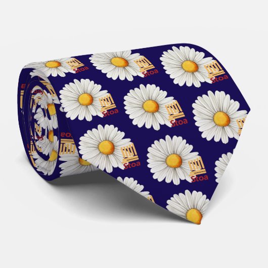 Stoa Daisy Navy Necktie Krawatte (Gerollt)
