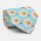 Stoa Light Blue Daisy Necktie Krawatte (Gerollt)