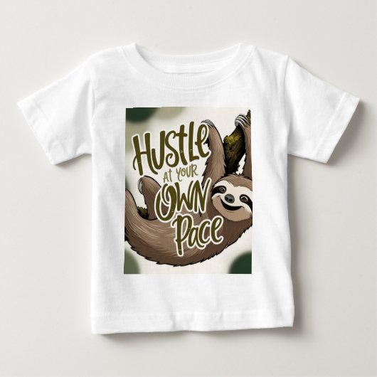 Stöbern Sie auf der Sloth-Grafik Ihres eigenen Pla Baby T-shirt (Vorderseite)