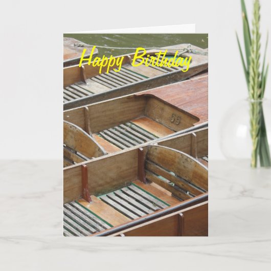 Stocherkähne, alles Gute zum Geburtstag Karte (Vorderseite)