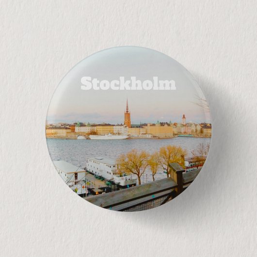 Stocholm, Schweden Souvenir Button (Vorderseite)