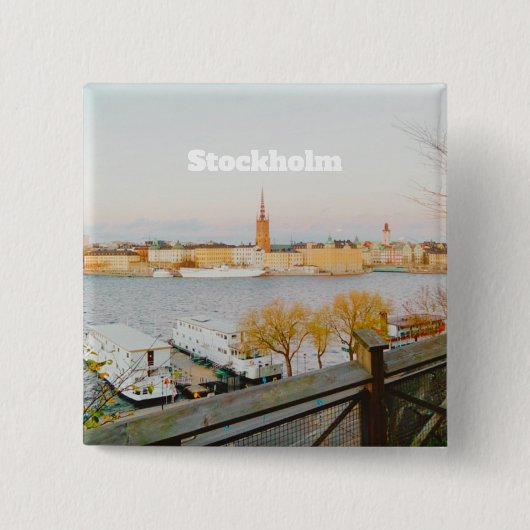 Stocholm, Schweden Souvenir Button (Vorderseite)
