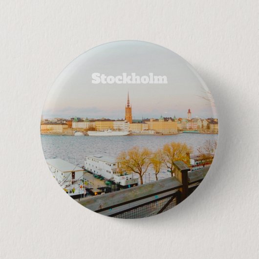 Stocholm, Schweden Souvenir Button (Vorderseite)