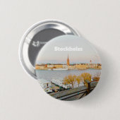 Stocholm, Schweden Souvenir Button (Vorne & Hinten)