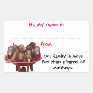 Stock-auf NamensAbzeichen für Wiedervereinigungen Rechteckiger Aufkleber