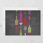 Stock Bar Chalk Flaschen Party Einladung (Rückseite)
