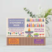 Stock Bar Fiesta mexikanische Tequila Einladung (Stehend Vorderseite)